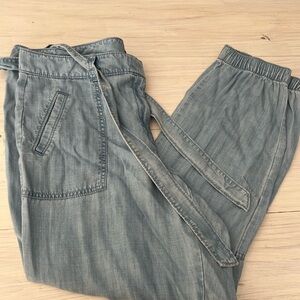 Loft Chambray Jogger Style LNWOT